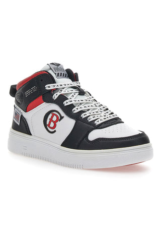 Sneakers Mid Cut Cotton Belt Karim Črno-rdeči