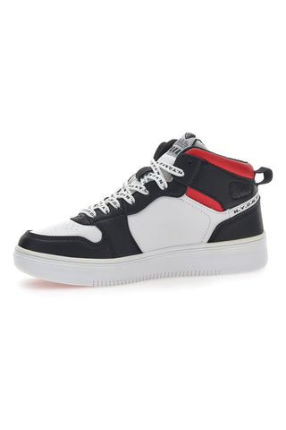 Sneakers Mid Cut Cotton Belt Karim Črno-rdeči
