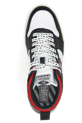 Sneakers Mid Cut Cotton Belt Karim Črno-rdeči