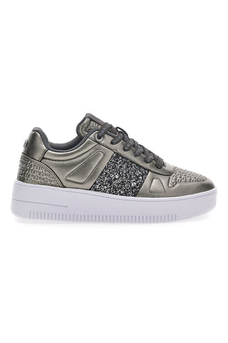 Superge Flatform Soprani Jimmy Glitter Piombo