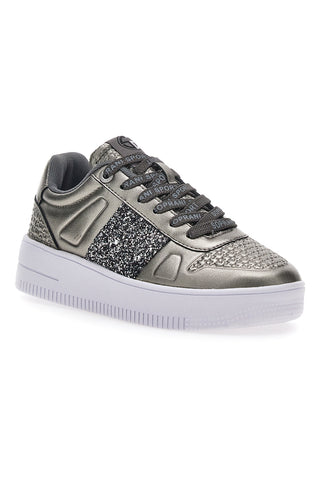 Superge Flatform Soprani Jimmy Glitter Piombo