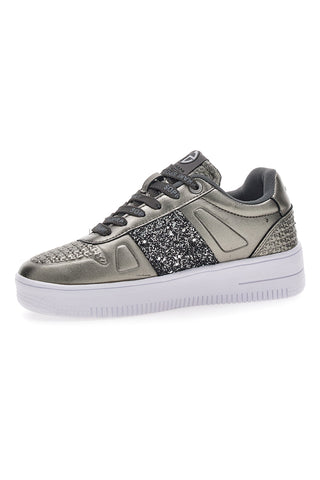 Superge Flatform Soprani Jimmy Glitter Piombo