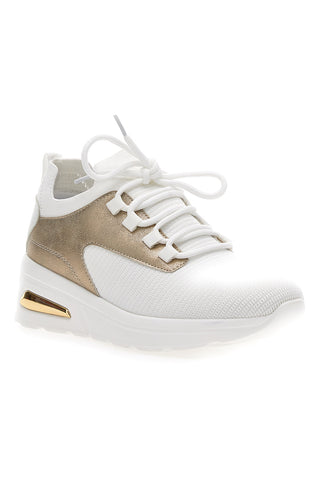 Superge s platformo Inblu 327 IN White and Gold