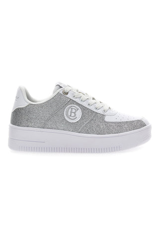 Superge Platform Cotton Belt Bipolar Glitter Argento