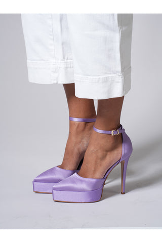 Décolleté Plateau Pittarello Elite 611 Lilac Satin