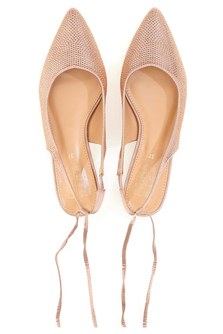 Balerine Lace-Up Prima Riga 15990 Rosa Strass