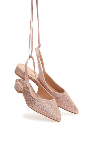 Balerine Lace-Up Prima Riga 15990 Rosa Strass