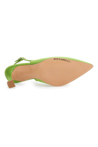 Decolleté SlingBack Pittarello Couture 148 Pistachio Satin