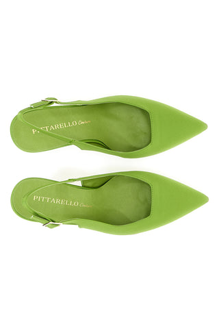 Decolleté SlingBack Pittarello Couture 148 Pistachio Satin