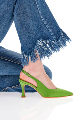 Decolleté SlingBack Pittarello Couture 148 Pistachio Satin