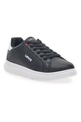 Črni in beli športni copati Levi's Ellis