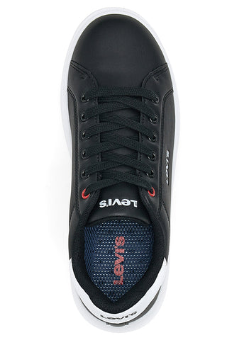 Črni in beli športni copati Levi's Ellis