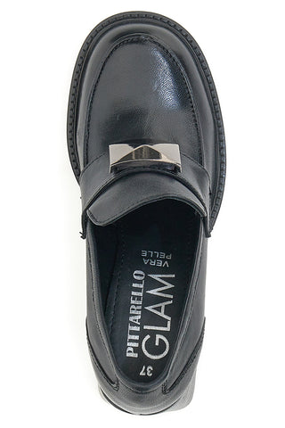 Mokasini s peto Pittarello Glam 7012 Črni