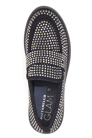 Mokasini Pittarello Glam 1102 Črni Strass