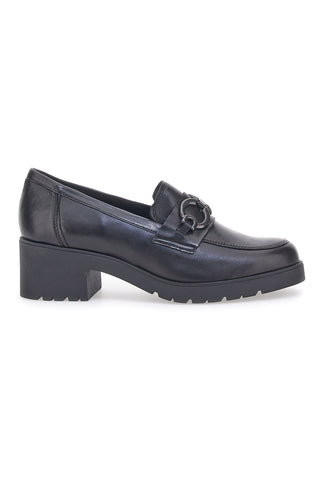 Črni mokasini s peto Pittarello Glam 85145