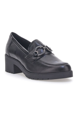 Črni mokasini s peto Pittarello Glam 85145