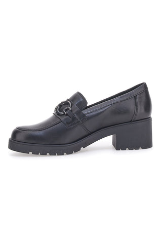 Črni mokasini s peto Pittarello Glam 85145