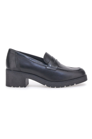 Črni usnjeni mokasini Pittarello Glam 85035