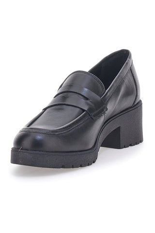 Črni usnjeni mokasini Pittarello Glam 85035