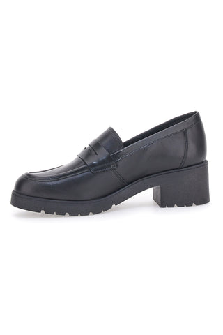 Črni usnjeni mokasini Pittarello Glam 85035