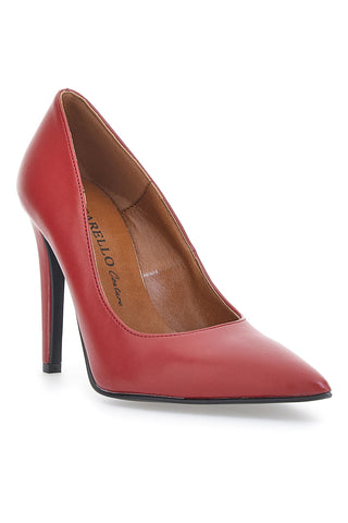 Magenta čevlji z odprtim prstom in stiletto peto Pittarello Couture 1380