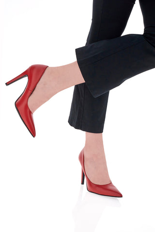 Magenta čevlji z odprtim prstom in stiletto peto Pittarello Couture 1380