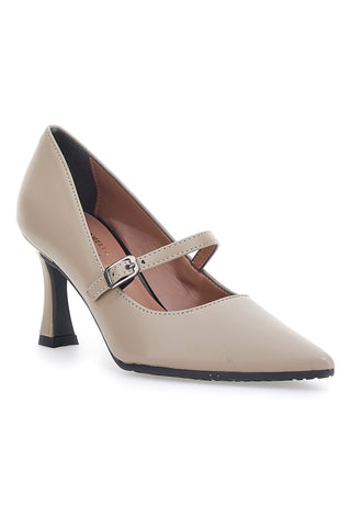 Svetlo sive čevlje z zaponko in peto Pittarello Glam 3518 Tortora