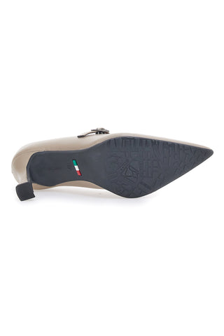 Svetlo sive čevlje z zaponko in peto Pittarello Glam 3518 Tortora