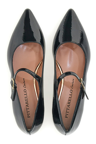 Črne balerinke Mary Jane Pittarello Couture 903
