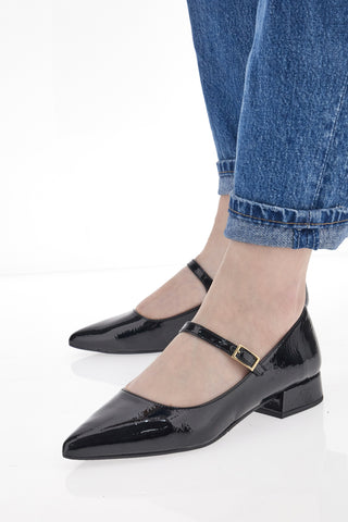 Črne balerinke Mary Jane Pittarello Couture 903
