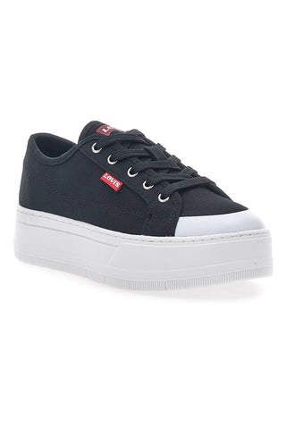 Črni platneni supergi Levi's VTAM0031T