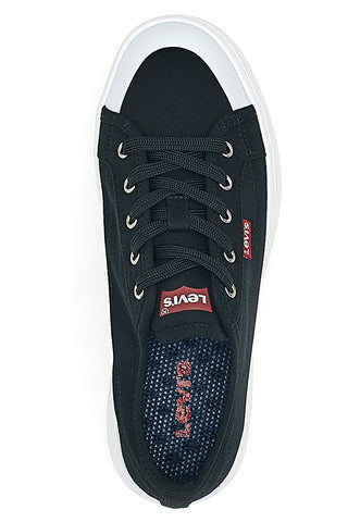 Črni platneni supergi Levi's VTAM0031T