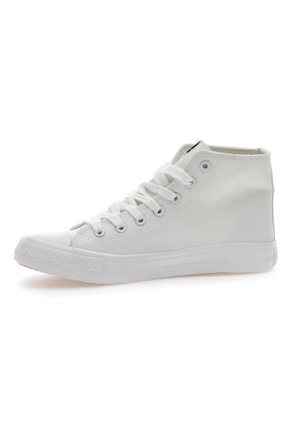 Visoke bele platnene superge Everlast 238