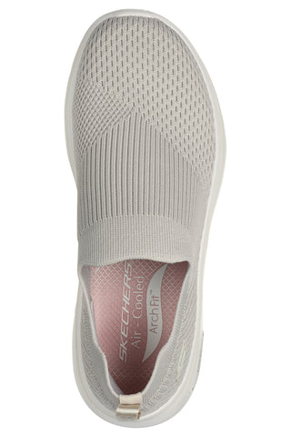 Sive ženske superge Slip On Skechers Go Walk Arch Fit 2.0