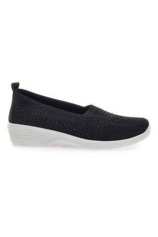 Črni slip-on superge z bleščicami Me & Me 090246