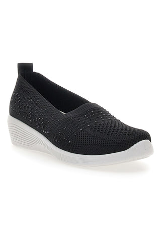 Črni slip-on superge z bleščicami Me & Me 090246