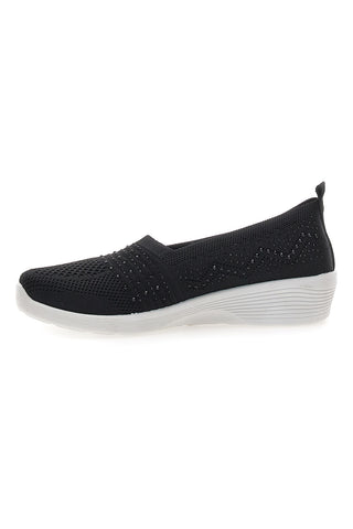 Črni slip-on superge z bleščicami Me & Me 090246