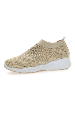 Bež superge Slip On z okraski Me & Me 090263