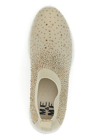 Bež superge Slip On z okraski Me & Me 090263