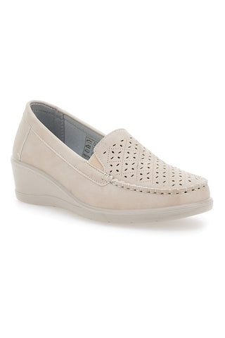 Mokasini z debelim podplatom Beige Prima Riga 4320