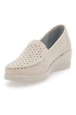 Mokasini z debelim podplatom Beige Prima Riga 4320