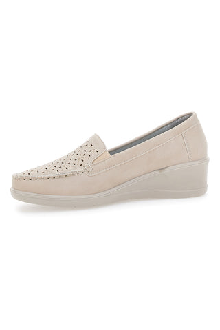 Mokasini z debelim podplatom Beige Prima Riga 4320