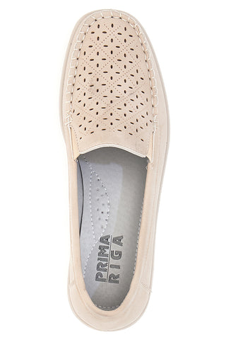 Mokasini z debelim podplatom Beige Prima Riga 4320