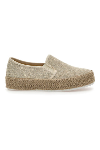 Bež espadrile z čipko Energy 132