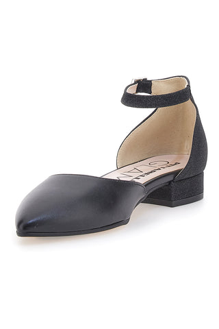 Črne balerinke z zapestnico Pittarello Glam 3885