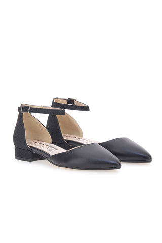 Črne balerinke z zapestnico Pittarello Glam 3885
