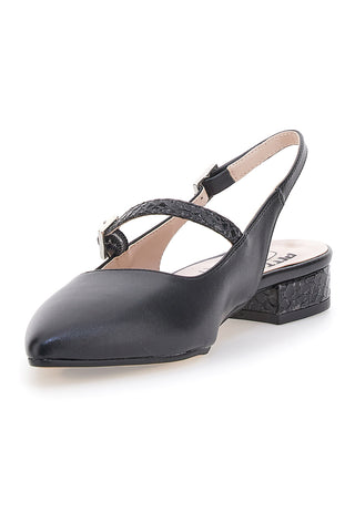 Črne balerine Slingback Pittarello Glam 3888