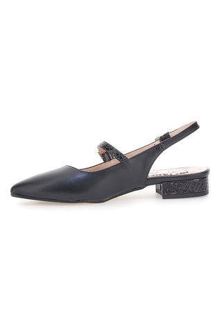 Črne balerine Slingback Pittarello Glam 3888