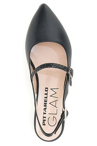 Črne balerine Slingback Pittarello Glam 3888