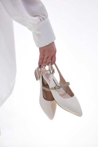 Balerine Panna Slingback Pittarello Glam 3888